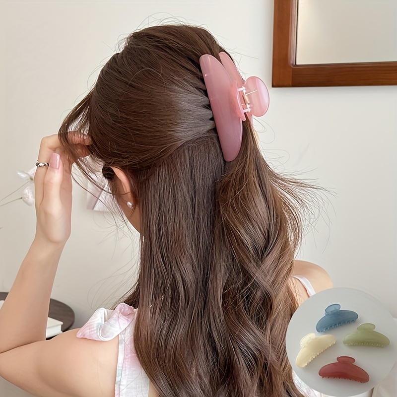 Acrylic Hair Claw Clip For Women, Elegant Cute Half , Solid Color, Middle Size, Suitable For 14+ , Travel And Graduation Gift - Single Pack
Acrylic Hair Claw Clip For Women, Elegant Cute Half , Solid Color, Middle Size, Suitable For 14+ , Travel And Graduation Gift - Single Pack