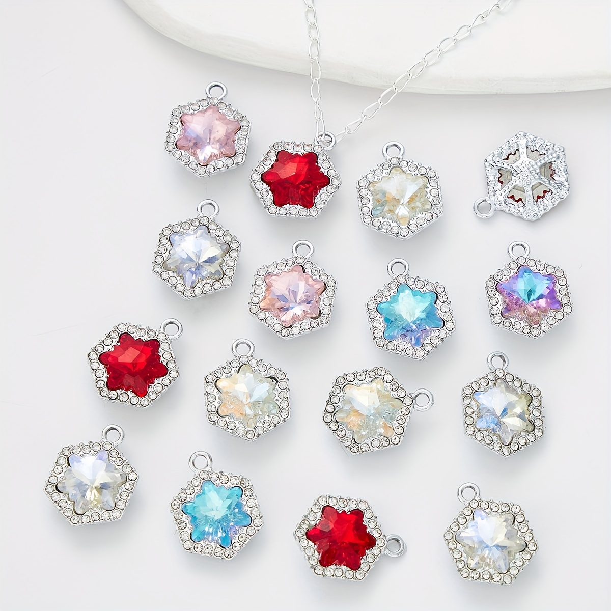 6-piece Pendant Charms Set For Making, Alloy With Crystal Rhinestones, Ideal For Necklaces, Bracelets, And Earrings Craft Supplies
6-piece Pendant Charms Set For Making, Alloy With Crystal Rhinestones, Ideal For Necklaces, Bracelets, And Earrings Craft Supplies