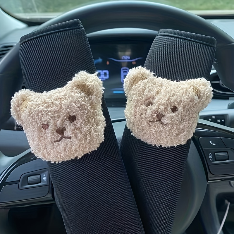 2pcs Cartoon Bear Plush Car Seat Belt Shoulder Pads, Polyester Fiber Cushion Covers For Safety Belt Protection
2pcs Cartoon Bear Plush Car Seat Belt Shoulder Pads, Polyester Fiber Cushion Covers For Safety Belt Protection