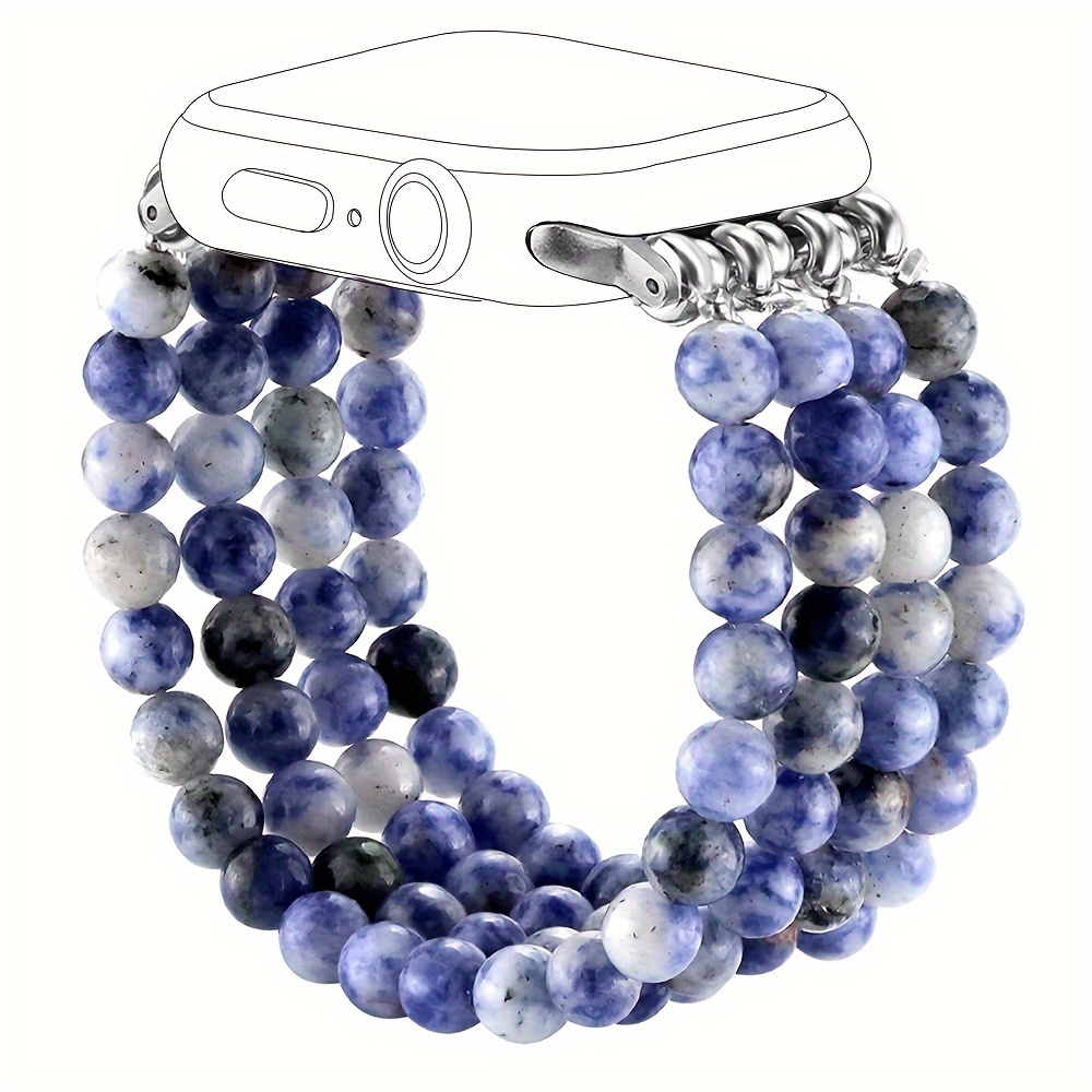 Blue Stone Beads Bohemian Bracelet Compatible Strap 40mm/38mm/41mm Series 9 8 7 Se Series 6/5/4 Fashion Handmade Crystal Beads Stretchy Strap Iwatch Strap Series 3/2/1 Men's Women's Replacement Strap
Blue Stone Beads Bohemian Bracelet Compatible Strap 40mm/38mm/41mm Series 9 8 7 Se Series 6/5/4 Fashion Handmade Crystal Beads Stretchy Strap Iwatch Strap Series 3/2/1 Men's Women's Replacement Strap