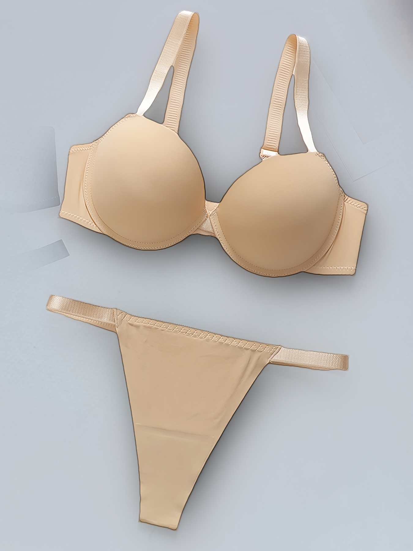 66a2572d a4e0 4cbe 808b d16358b3139d Thickened Bottom And Thin Top Bra with Glossy Innerwear Set, Bra And Panty Set for Women