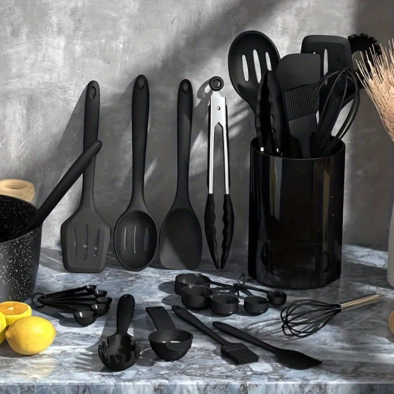 20pcs/set Silicone Kitchen Utensil Set - Essential Cooking Turner, , Whisk, Pasta Spoon, Tongs, Oil Brush, Cream Spatula, Measuring Spoon, And More
20pcs/set Silicone Kitchen Utensil Set - Essential Cooking Turner, , Whisk, Pasta Spoon, Tongs, Oil Brush, Cream Spatula, Measuring Spoon, And More
