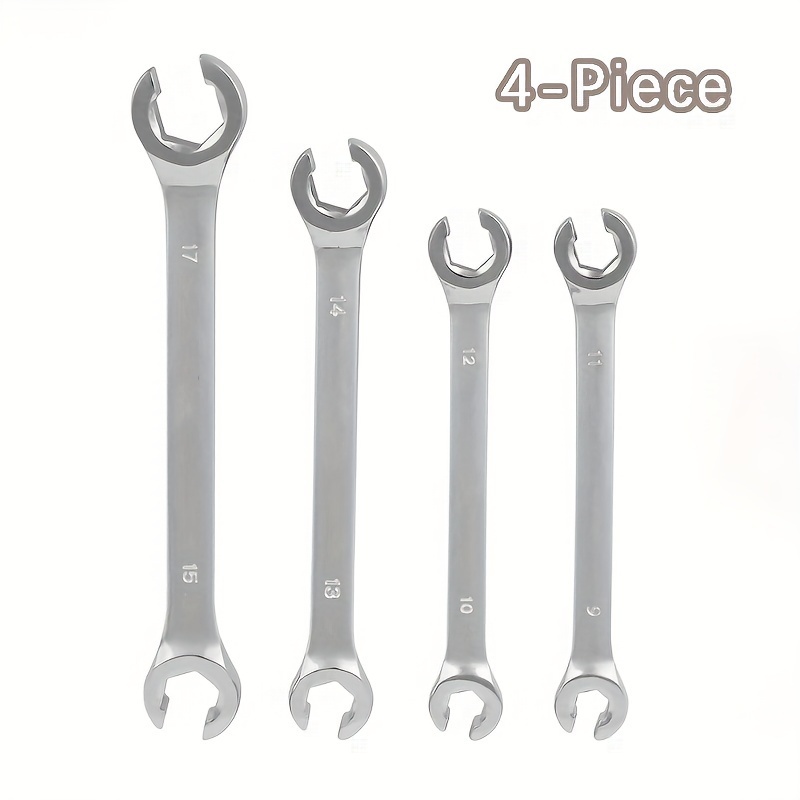 4pcs Flare Nut Wrench Set, Offset End Spanner Metric 9 12 13 14 15 17mm, Cr- And Remove Nuts On Fuel Tube Hose Transmission Line
4pcs Flare Nut Wrench Set, Offset End Spanner Metric 9 12 13 14 15 17mm, Cr- And Remove Nuts On Fuel Tube Hose Transmission Line