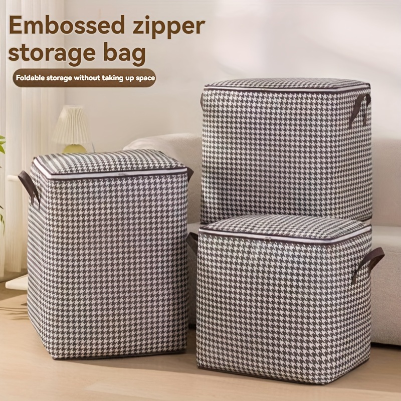 1 Piece Non-woven Storage Bag With Tote, Oversized Home Fabric Storage Bag Thickened Quilt Clothes Storage Bag For Bedroom
1 Piece Non-woven Storage Bag With Tote, Oversized Home Fabric Storage Bag Thickened Quilt Clothes Storage Bag For Bedroom