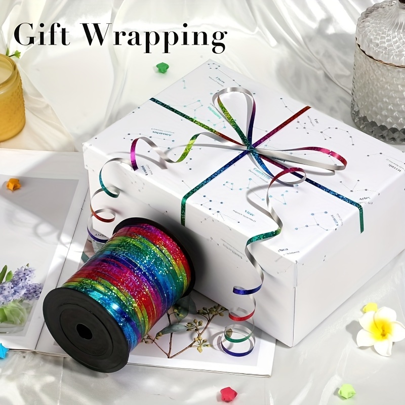 500 Yards / 450 M (1 Pack) Holographic - Metallic, Glittery, And For Gift Wrapping, Balloons, And Decorations
500 Yards / 450 M (1 Pack) Holographic - Metallic, Glittery, And For Gift Wrapping, Balloons, And Decorations
