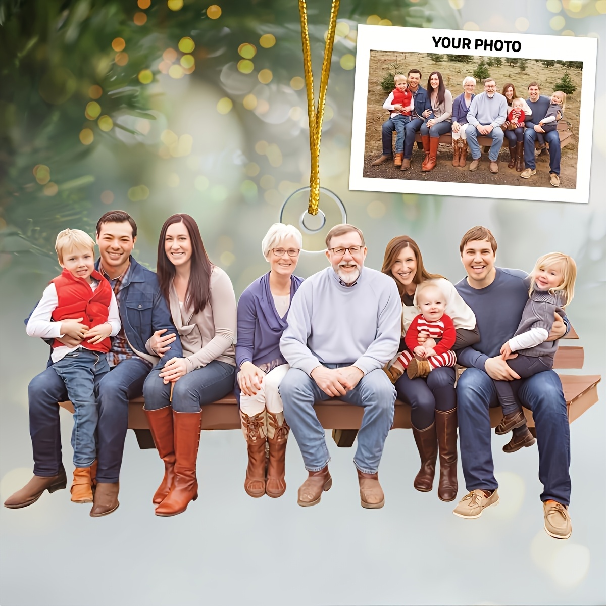 Custom Acrylic Photo Ornament - Personalized Family Picture Pendant, Double-sided Printing, , Ideal For Christmas, Anniversaries & Valentine's Day Gifts, Artistic Decor Style, No Power Required
Custom Acrylic Photo Ornament - Personalized Family Picture Pendant, Double-sided Printing, , Ideal For Christmas, Anniversaries & Valentine's Day Gifts, Artistic Decor Style, No Power Required