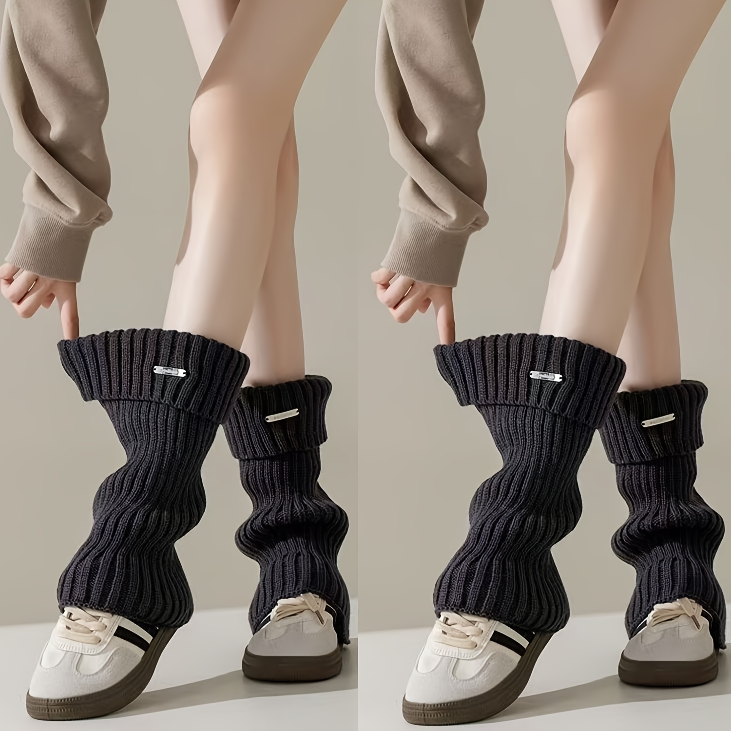 Chaussettes Tricotées à Rayures pour Femmes, Chaussettes en Acrylique Douces et Confortables de Couleur Unie, , Chaussettes à Pile
Chaussettes Tricotées à Rayures pour Femmes, Chaussettes en Acrylique Douces et Confortables de Couleur Unie, , Chaussettes à Pile