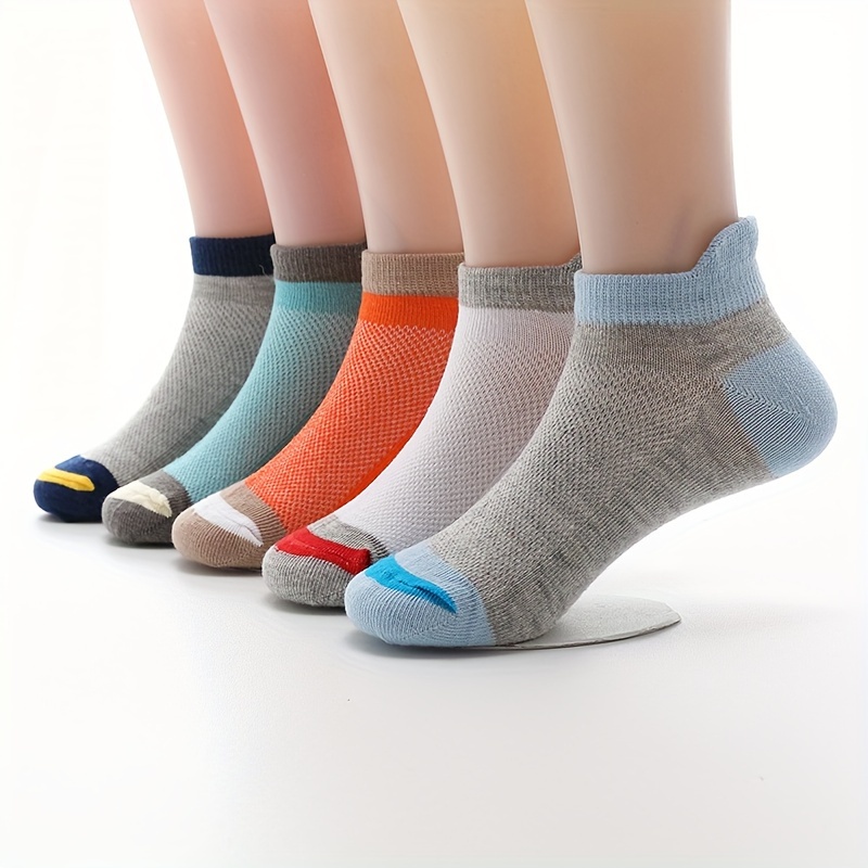 5 Pairs Of Boy's Mid Crew Sport Socks, Mesh Sweat-absorbing Cotton Blend Comfy Breathable Socks For Boy's Basketball Training, Running Outdoor Activities
5 Pairs Of Boy's Mid Crew Sport Socks, Mesh Sweat-absorbing Cotton Blend Comfy Breathable Socks For Boy's Basketball Training, Running Outdoor Activities