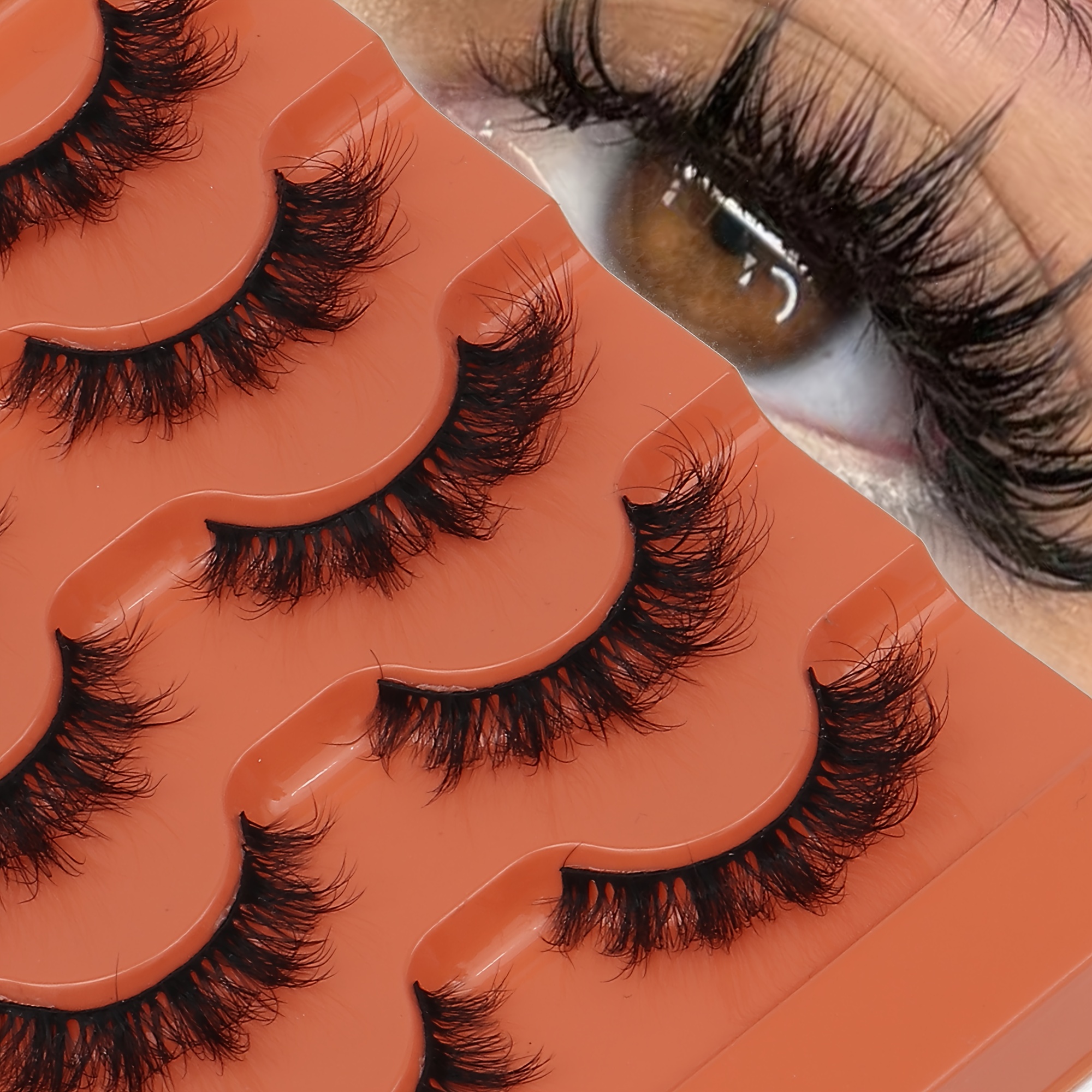 5 Pairs Of 3d Fluffy False Eyelashes, A Soft And Dense Cat Eye Effect, Double Your Eye Charm. Or Role-playing, It Can Perfectly Display Different Styles And . Suitable For Beginners And Reused
5 Pairs Of 3d Fluffy False Eyelashes, A Soft And Dense Cat Eye Effect, Double Your Eye Charm. Or Role-playing, It Can Perfectly Display Different Styles And . Suitable For Beginners And Reused