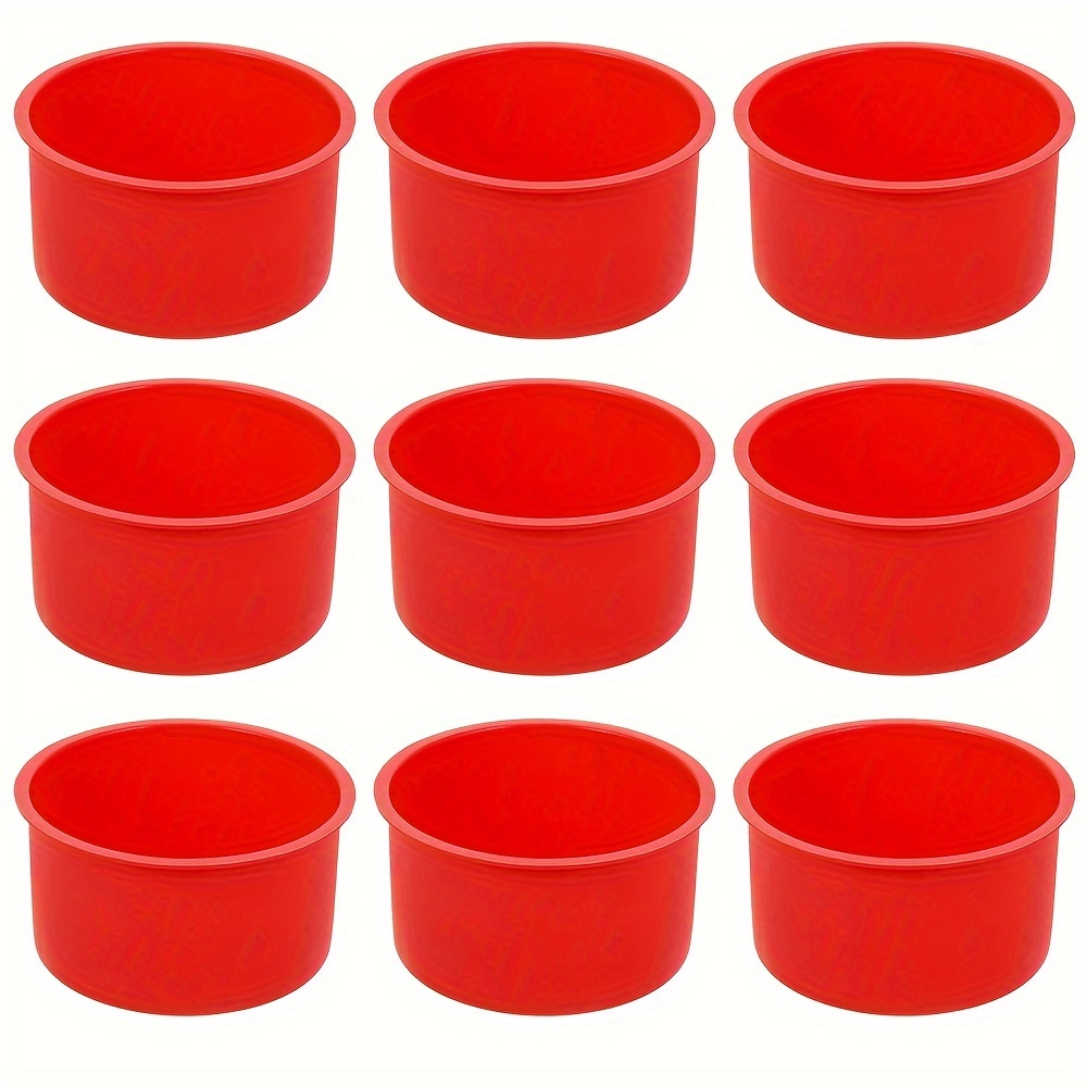 9pcs Silicone Mini Cake Molds Set, 4 Inch Red Round Baking Pan Silicone Baking Molds Bakeware Pan Reusable Cake Pans For Chiffon Mousse, Cupcake, Layer Cake, Cheese Cake, Rainbow Cake
9pcs Silicone Mini Cake Molds Set, 4 Inch Red Round Baking Pan Silicone Baking Molds Bakeware Pan Reusable Cake Pans For Chiffon Mousse, Cupcake, Layer Cake, Cheese Cake, Rainbow Cake