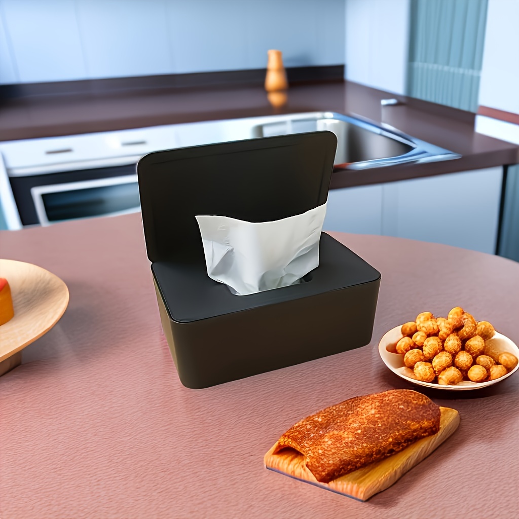 1pc Sleek Black Wipes Dispenser - Dustproof & Flushable Tissue Holder, Wet Tissues Fresh, Kitchen, Bathroom, Office Desk & Vanity, Flushable Wipes
1pc Sleek Black Wipes Dispenser - Dustproof & Flushable Tissue Holder, Wet Tissues Fresh, Kitchen, Bathroom, Office Desk & Vanity, Flushable Wipes