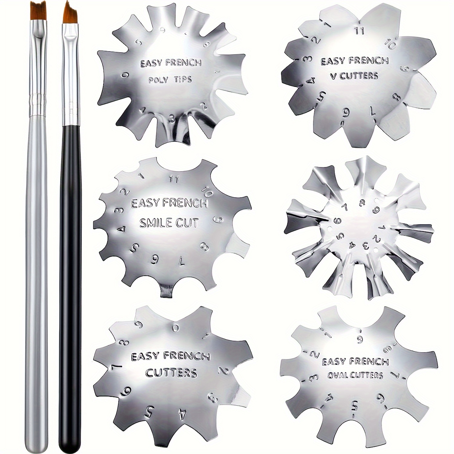 Ensemble de 8 Modèles Français Pour Ongles, Kit de Modèles Français Pour Manucure, Pochoir Pour Manucure Française, Crayon D'art Pour Ongles En Acier Inoxydable Simple
Ensemble de 8 Modèles Français Pour Ongles, Kit de Modèles Français Pour Manucure, Pochoir Pour Manucure Française, Crayon D'art Pour Ongles En Acier Inoxydable Simple
