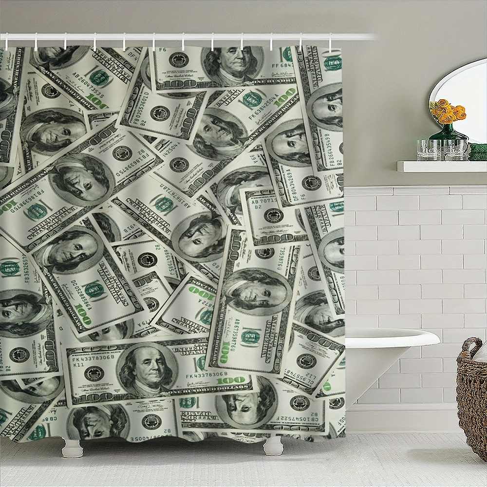 Durable Dollar Print Shower Curtain - Machine Washable, Waterproof Polyester Bathroom Decor With Privacy Window Cover
Durable Dollar Print Shower Curtain - Machine Washable, Waterproof Polyester Bathroom Decor With Privacy Window Cover