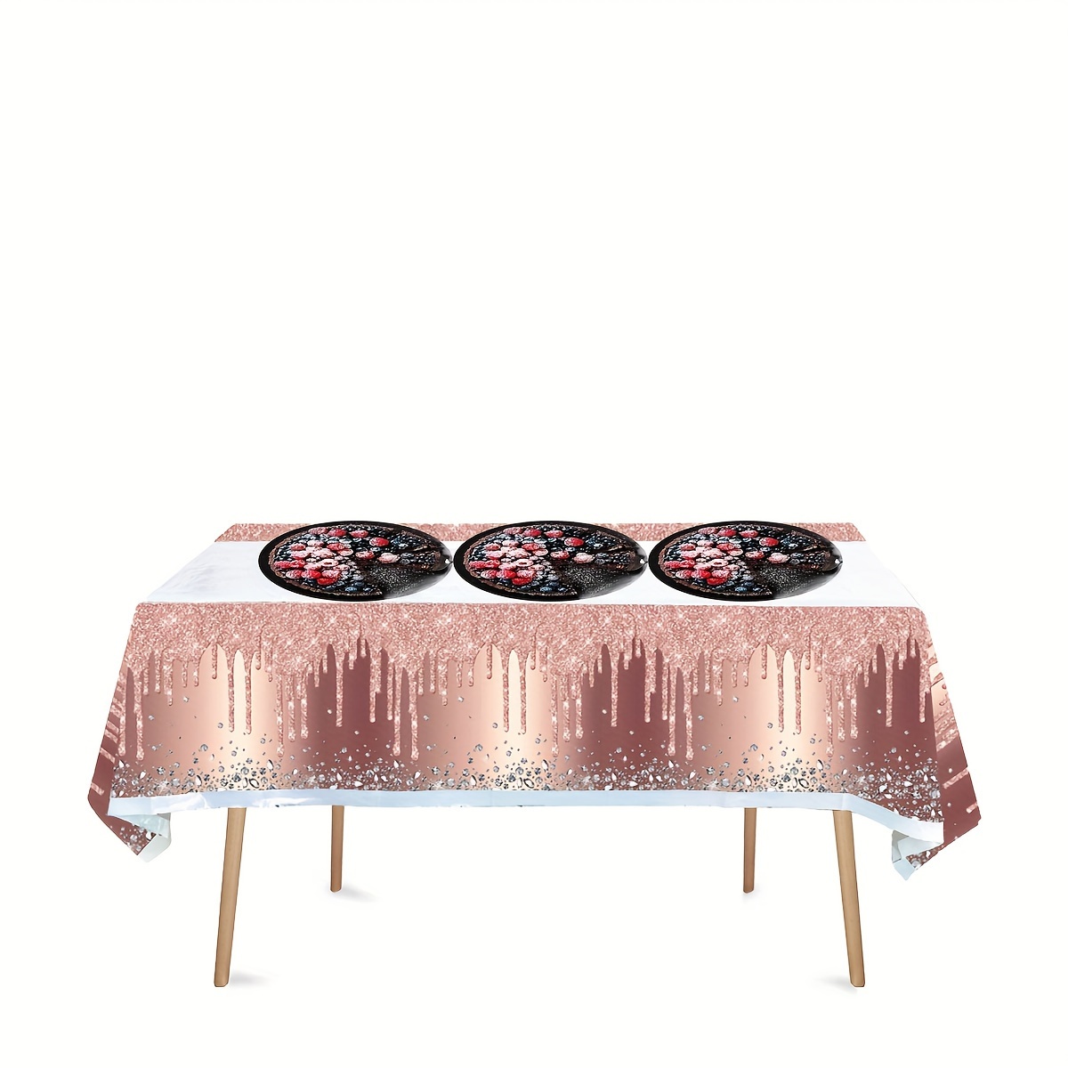 1pc/3pcs/6pcs Rose Golden Diamond Tablecloth, Party Decoration, Thanksgiving Day, Mother's Day, Wedding And Birthday, Home Decor, Wedding Decoration, Wedding Supplies
1pc/3pcs/6pcs Rose Golden Diamond Tablecloth, Party Decoration, Thanksgiving Day, Mother's Day, Wedding And Birthday, Home Decor, Wedding Decoration, Wedding Supplies
