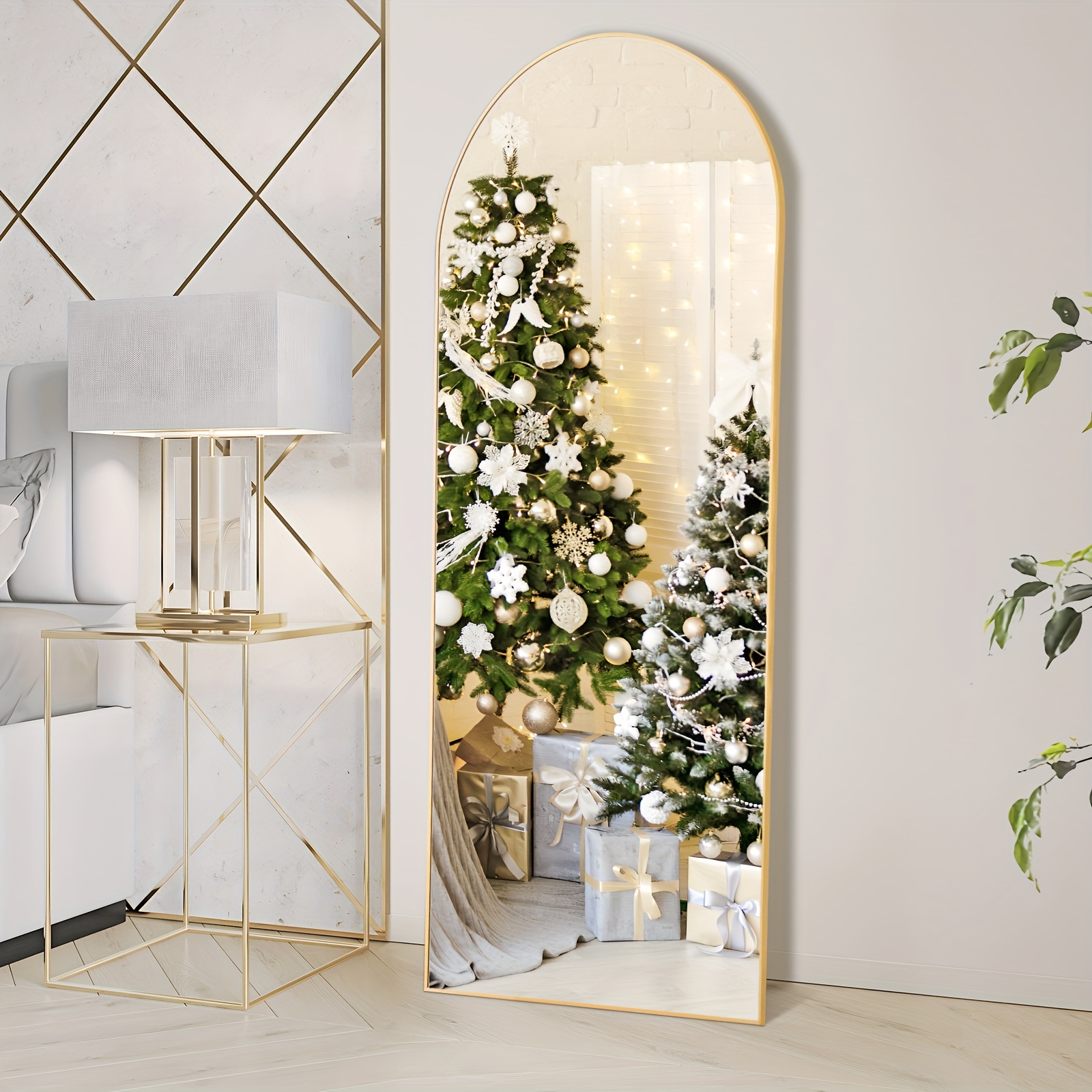 64"x21" Arched Full-length Mirror, Aluminum Frame Body Mirror, Standing Leaning Or Mounted Hanging Wall Mirror For Bedroom, Living Room, Cloakroom
64"x21" Arched Full-length Mirror, Aluminum Frame Body Mirror, Standing Leaning Or Mounted Hanging Wall Mirror For Bedroom, Living Room, Cloakroom