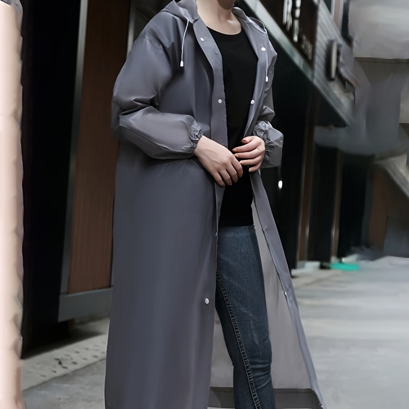 Unisex Hooded Rain Jackets With Buttons, Waterproof & Windproof Thickened Full Body Long Sleeve Rain Coats For Men & Women
Unisex Hooded Rain Jackets With Buttons, Waterproof & Windproof Thickened Full Body Long Sleeve Rain Coats For Men & Women