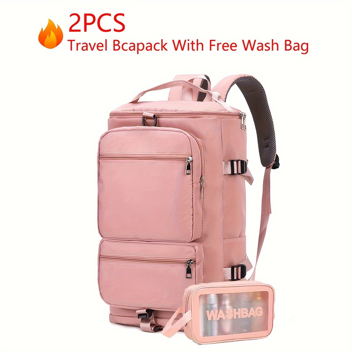 Holiday Luggage Travel Duffel Backpack & Clutch Makeup Bag, Outdoor Trip Luggage Bags, Multifunctional Solid Color Business Trip Bags
Holiday Luggage Travel Duffel Backpack & Clutch Makeup Bag, Outdoor Trip Luggage Bags, Multifunctional Solid Color Business Trip Bags
