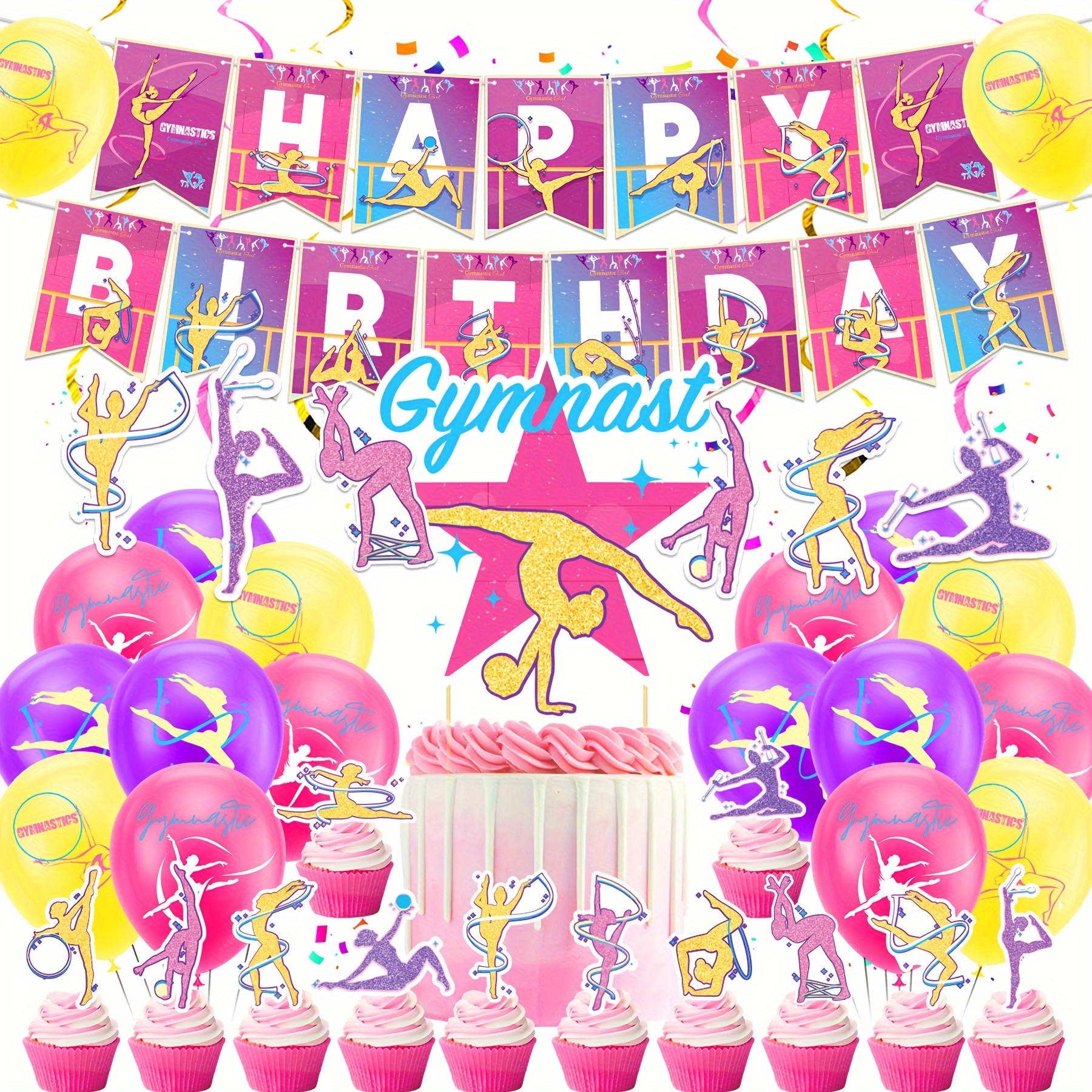 Gymnastics Decorations, Gymnastics Decoration Set, Including 1 Set Of Gymnastics + 1 Gymnastics + 12 Gymnastics Inserts + 18 Gymnastics , Supplies
Gymnastics Decorations, Gymnastics Decoration Set, Including 1 Set Of Gymnastics + 1 Gymnastics + 12 Gymnastics Inserts + 18 Gymnastics , Supplies