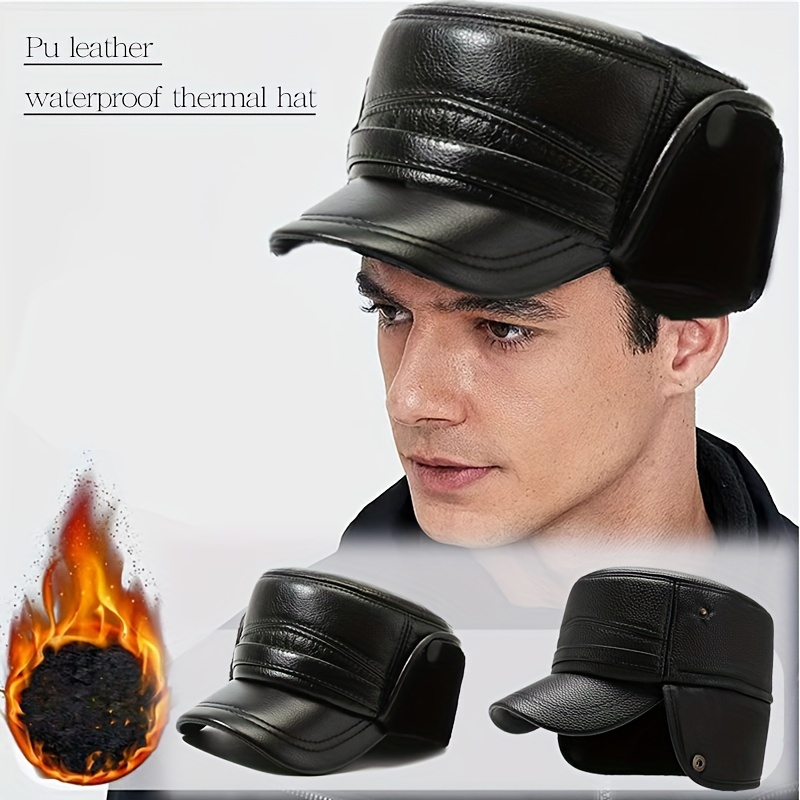 Vintage Solid Color Pu Leather Baseball Cap With , Hand Washable, Non-stretch, , Waterproof Thermal Hat For Men, Youth, And Seniors - Ideal Gift For Winter Outdoor Work Or Indoor
Vintage Solid Color Pu Leather Baseball Cap With , Hand Washable, Non-stretch, , Waterproof Thermal Hat For Men, Youth, And Seniors - Ideal Gift For Winter Outdoor Work Or Indoor