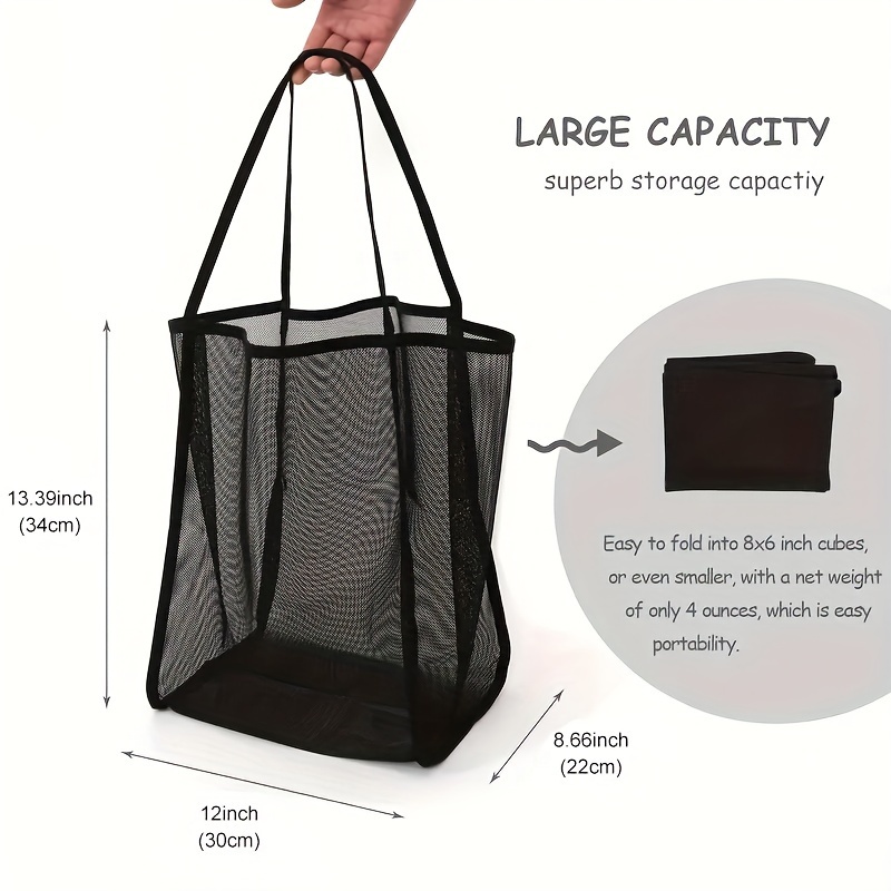 Extra-large Polyester Mesh Beach Tote Bag - Rectangle, Foldable & Lightweight, Water-resistant Shoulder Bag For Swimming, Shopping, Travel - & Easy-
Extra-large Polyester Mesh Beach Tote Bag - Rectangle, Foldable & Lightweight, Water-resistant Shoulder Bag For Swimming, Shopping, Travel - & Easy-