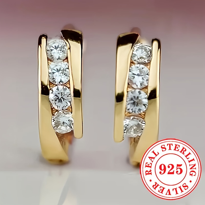 1 Pair Women' Hoop Earrings, 3.1g S925 Sterling Silver With Sparkling Synthetic Cubic Zirconia, Daily & Party Wear Jewelry, April Birthstone, Vacation &
1 Pair Women' Hoop Earrings, 3.1g S925 Sterling Silver With Sparkling Synthetic Cubic Zirconia, Daily & Party Wear Jewelry, April Birthstone, Vacation &