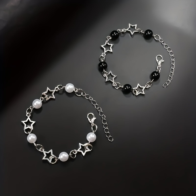 2pcs Set Bohemian Style Pearl And Star Chain Bracelets - Elegant Alloy Jewelry, Perfect Gift For Men, Accessory
2pcs Set Bohemian Style Pearl And Star Chain Bracelets - Elegant Alloy Jewelry, Perfect Gift For Men, Accessory