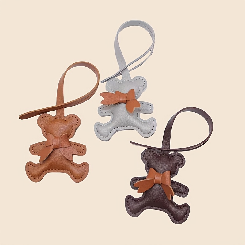Pack Of 1 Leather Bear Keychain, Cute , Fashionable Car Keyring, Bag Charm, Couple's Accessory
Pack Of 1 Leather Bear Keychain, Cute , Fashionable Car Keyring, Bag Charm, Couple's Accessory