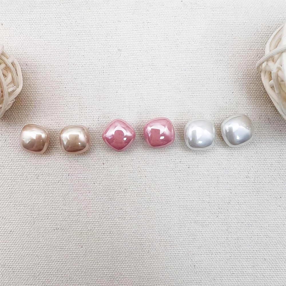3 Pairs Set Elegant Luxury Square Pearl Stud Earrings, 925 Sterling Silver Posts, For & Gift-, Fashion Accessory
3 Pairs Set Elegant Luxury Square Pearl Stud Earrings, 925 Sterling Silver Posts, For & Gift-, Fashion Accessory