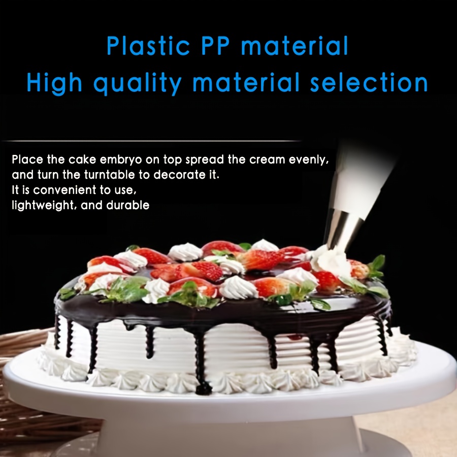 1pc Non-slip Plastic Cake Turntable For Diy Baking - Birthday Cakes & Decorating, Kitchen Essential
1pc Non-slip Plastic Cake Turntable For Diy Baking - Birthday Cakes & Decorating, Kitchen Essential