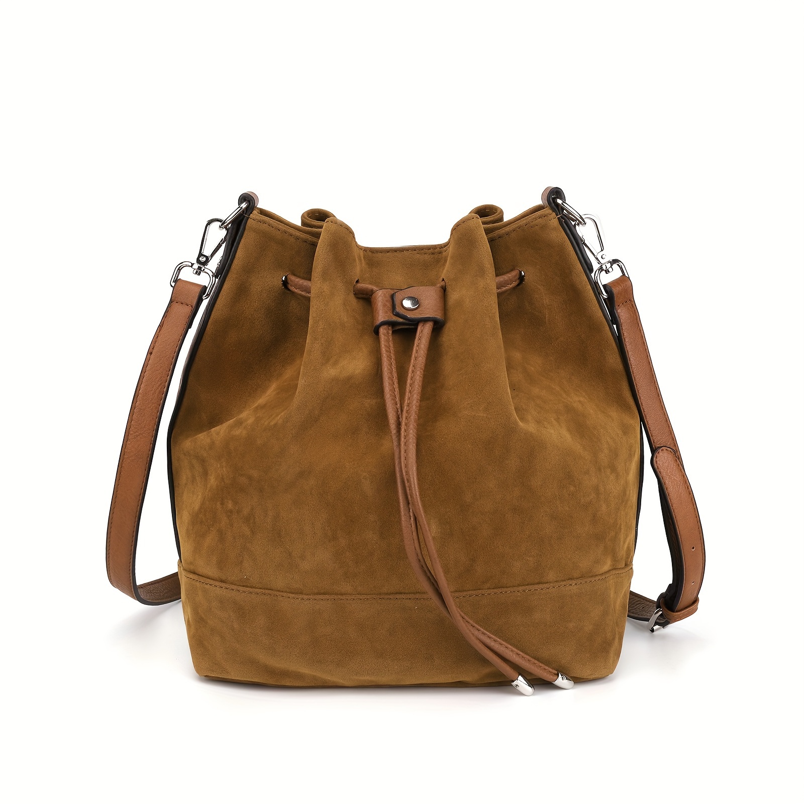 Large Capacity Pu Bucket Bag - Women's Shoulder & Crossbody Bag With Drawstring Closure, Adjustable Strap, And Dual Zipper Pockets In Brown/black
Large Capacity Pu Bucket Bag - Women's Shoulder & Crossbody Bag With Drawstring Closure, Adjustable Strap, And Dual Zipper Pockets In Brown/black