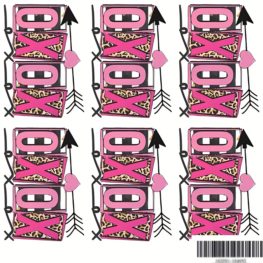 6-pack Leopard Print Iron-on Heat Transfer Stickers, Mixed Color Vinyl, Washable Love Decals For Diy T-shirts, Jeans, Masks, Backpacks - Valentine's Day Decor
6-pack Leopard Print Iron-on Heat Transfer Stickers, Mixed Color Vinyl, Washable Love Decals For Diy T-shirts, Jeans, Masks, Backpacks - Valentine's Day Decor