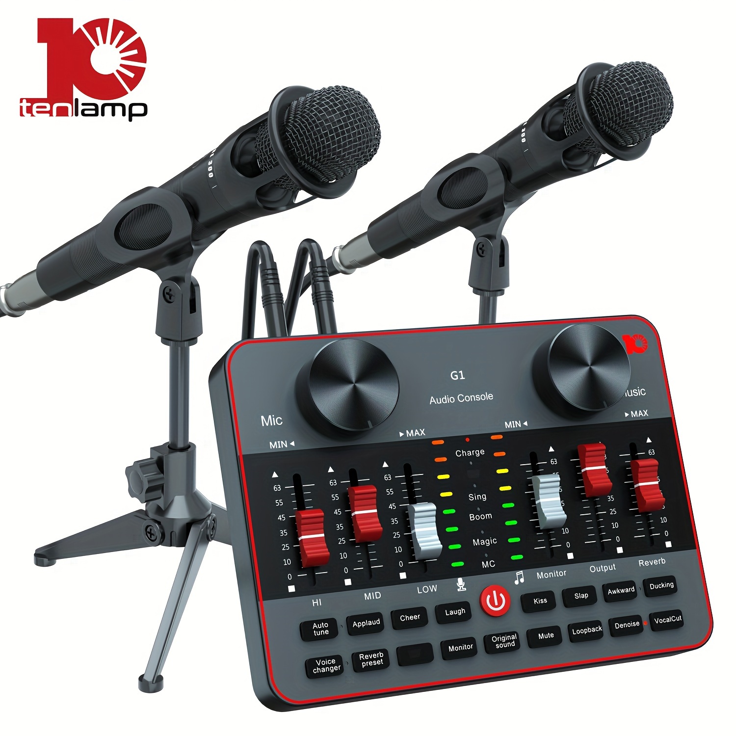 Podcast Equipment Bundle, Audio Interface Dj Mixer With 2 Condenser Microphones, Recording Studio Kit Live Sound Card For Singing Broadcast, Live Streaming, Gaming
Podcast Equipment Bundle, Audio Interface Dj Mixer With 2 Condenser Microphones, Recording Studio Kit Live Sound Card For Singing Broadcast, Live Streaming, Gaming