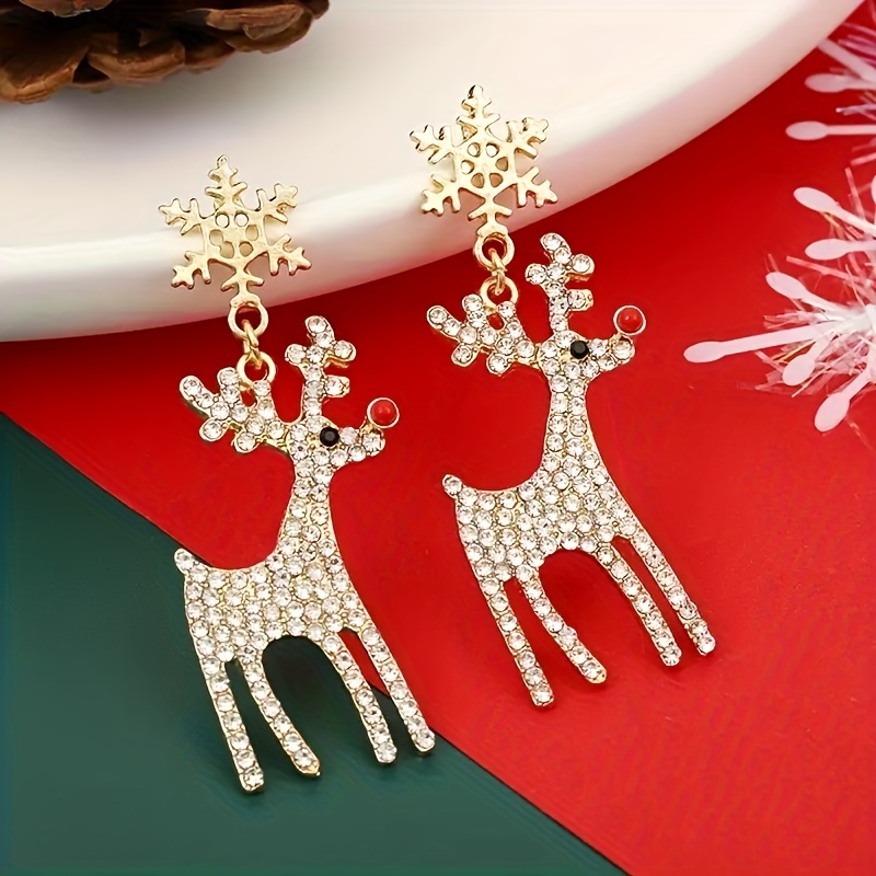 Reindeer Pendant Earrings Stainless Steel Ear Pins Alloy Pendants For Women Elegant Christmas Fashion Jewelry Christmas Gifts
Reindeer Pendant Earrings Stainless Steel Ear Pins Alloy Pendants For Women Elegant Christmas Fashion Jewelry Christmas Gifts