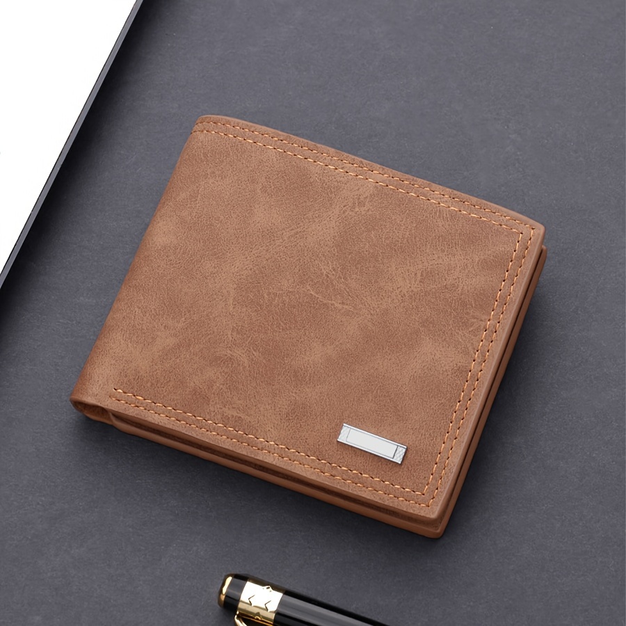 Simple Elegant Bifold Wallet, Retro Style Pu Leather Multi-card Holder, Slim Business Money Clip
Simple Elegant Bifold Wallet, Retro Style Pu Leather Multi-card Holder, Slim Business Money Clip