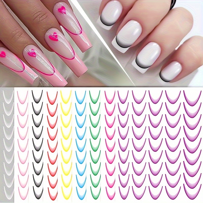 12pcs Gradient French Manicure Nail Art Stickers - Self-adhesive, Easy Diy Decoration For Sparkling Nails, Nail Accessories
12pcs Gradient French Manicure Nail Art Stickers - Self-adhesive, Easy Diy Decoration For Sparkling Nails, Nail Accessories