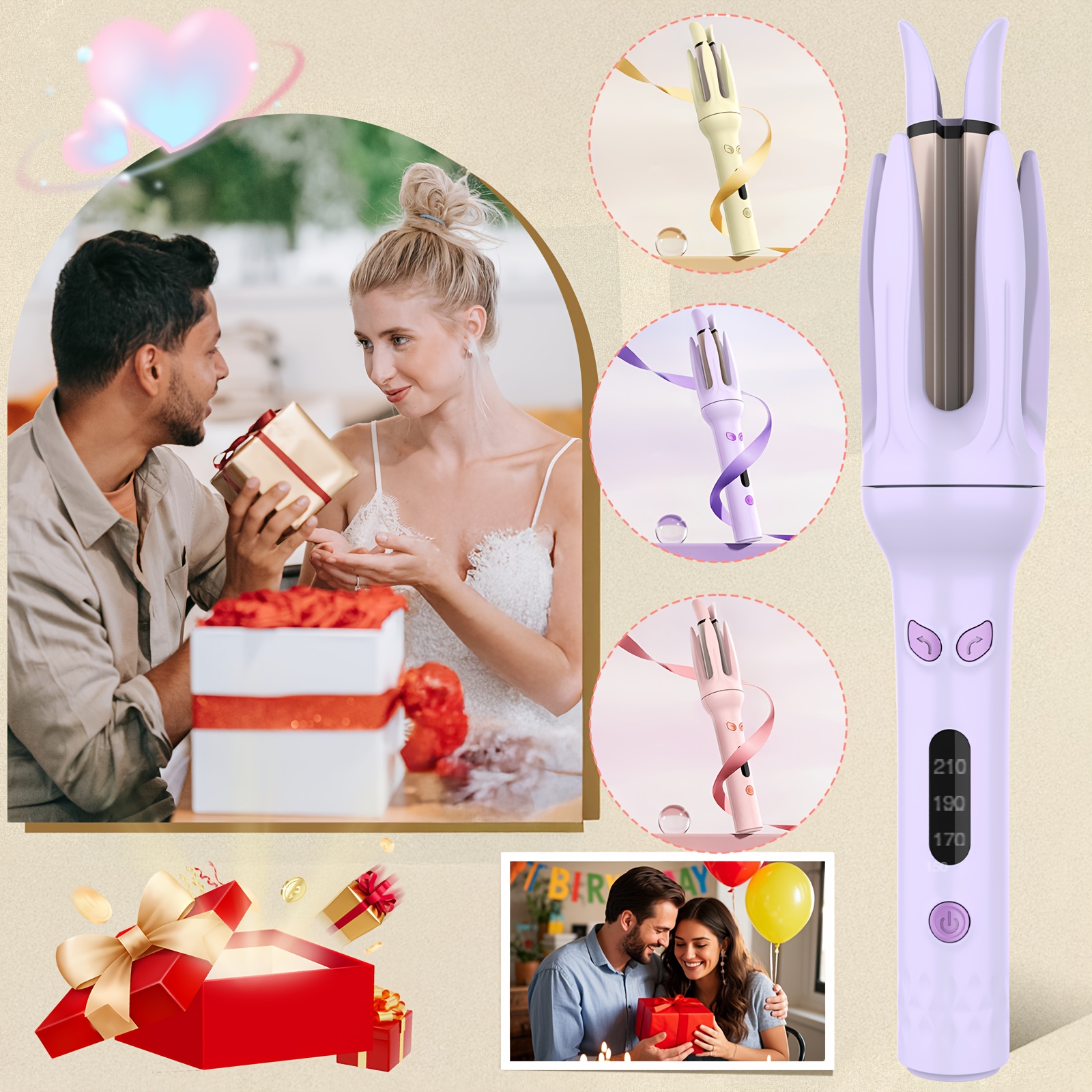 Genai Automatic Hair Curler: 28mm Barrel, 4 Temperature , Negative Ion Generator, Intelligent Timer & Sensor, Auto Shut-off For Safety
Genai Automatic Hair Curler: 28mm Barrel, 4 Temperature , Negative Ion Generator, Intelligent Timer & Sensor, Auto Shut-off For Safety