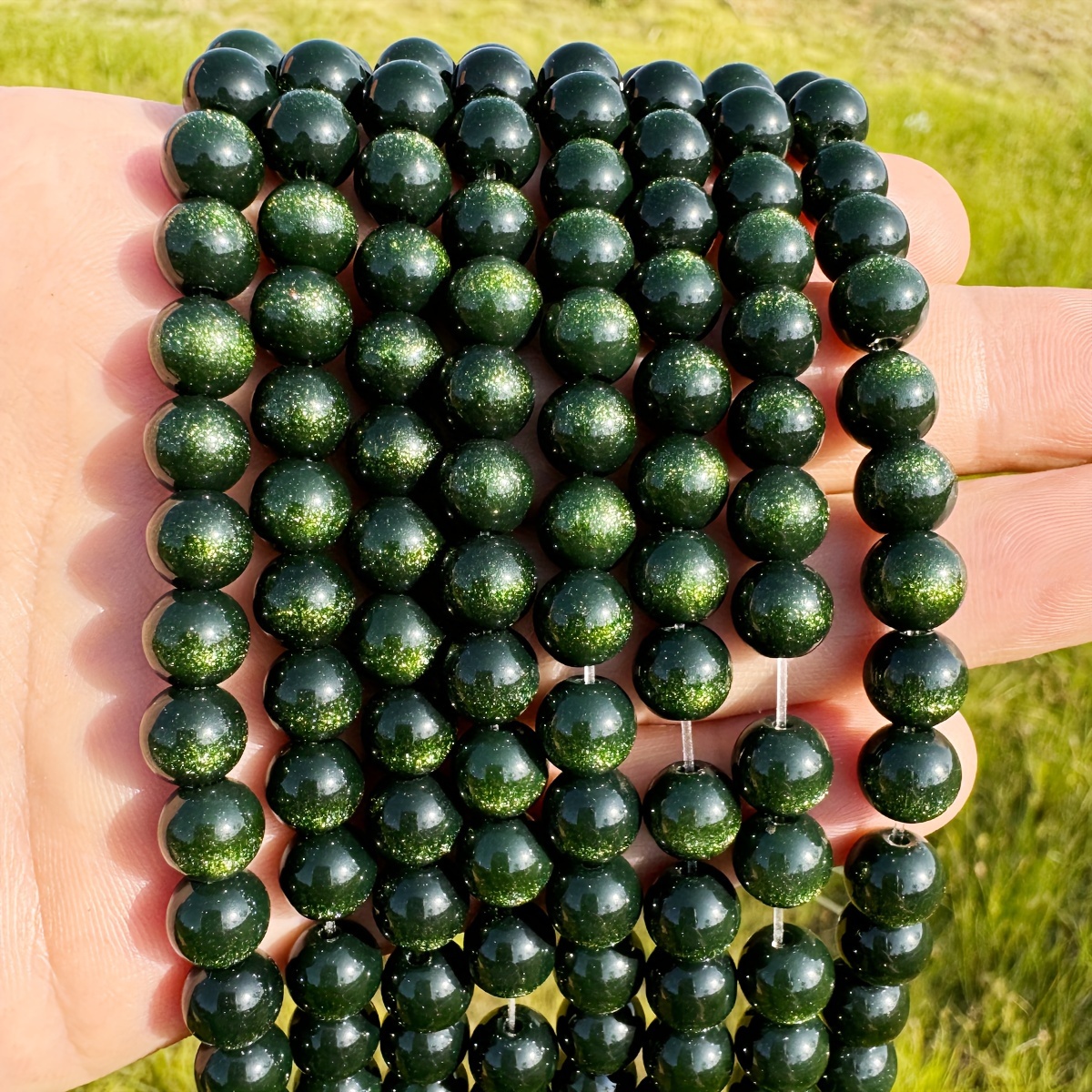 Glass Bead Assortment - 8mm Green Beads For Making, Earrings, And Craft Supplies - 14.96-inch Strand
Glass Bead Assortment - 8mm Green Beads For Making, Earrings, And Craft Supplies - 14.96-inch Strand