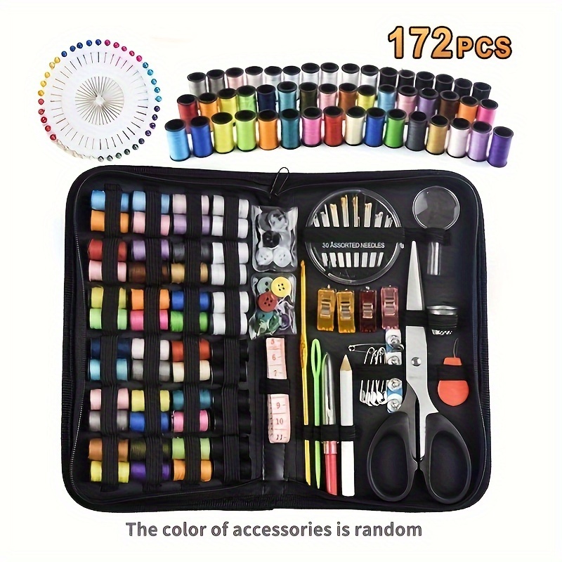 1 Set Of 172pcs Adult Sewing Set, Beginner Basic Manual Sewing Beginner Set, Emergency Repair, Random Color
1 Set Of 172pcs Adult Sewing Set, Beginner Basic Manual Sewing Beginner Set, Emergency Repair, Random Color