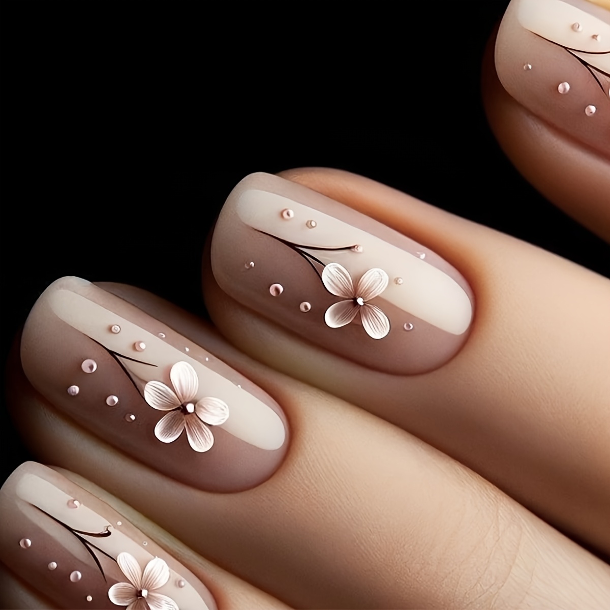 Ensemble de 24 ongles pressés pour et l'hiver, design floral moka , carrée, longueur moyenne, avec des , système de couleurs mélangées, -ongles et de la gelée, ongles et à au .
Ensemble de 24 ongles pressés pour et l'hiver, design floral moka , carrée, longueur moyenne, avec des , système de couleurs mélangées, -ongles et de la gelée, ongles et à au .