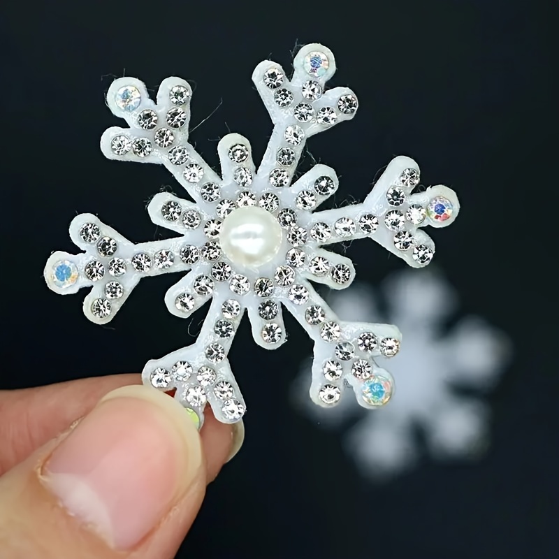 10 Pcs White Rhinestone Appliqués For Diy Craft, Christmas Decorations, And Hairpin Accessories
10 Pcs White Rhinestone Appliqués For Diy Craft, Christmas Decorations, And Hairpin Accessories