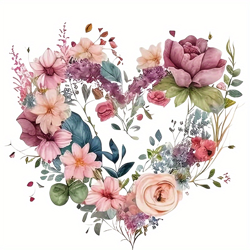 1pc Flower Heart Wreath Heat Transfer Sticker, Diy Iron-on Decals For Clothes, T-shirt Making, Pillow Decorating, Clothing Supplies & Appliques
1pc Flower Heart Wreath Heat Transfer Sticker, Diy Iron-on Decals For Clothes, T-shirt Making, Pillow Decorating, Clothing Supplies & Appliques
