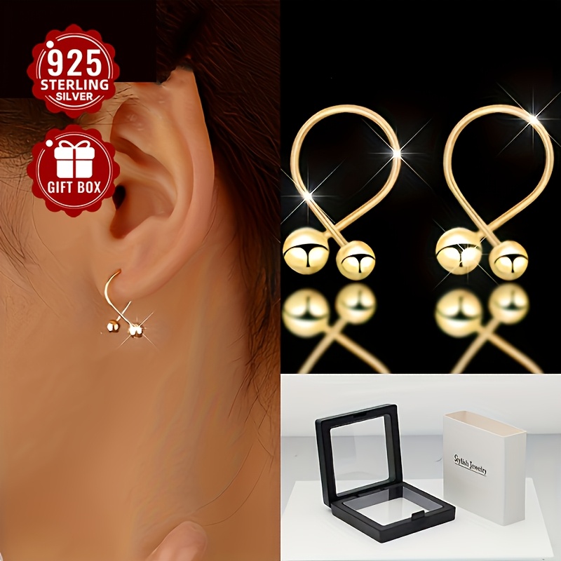 2pc925 Pure Silvery Low Allergy Light Bead Earrings For Women Short Style Style Simple Compact Threaded Bead Earrings . 0.85g
2pc925 Pure Silvery Low Allergy Light Bead Earrings For Women Short Style Style Simple Compact Threaded Bead Earrings . 0.85g