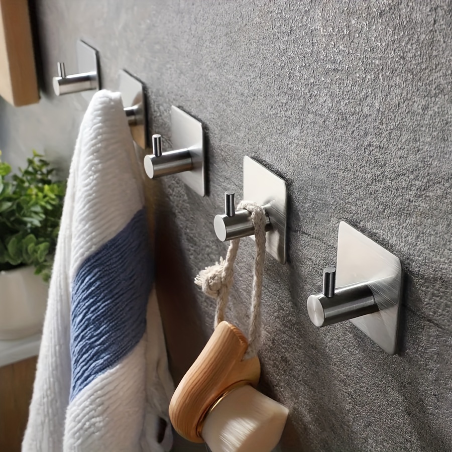 2pcs Stainless Steel Round Hook, Bath Towel Hook, Clothes Hook, Wall Adhesive Hook, Home Bathroom Kitchen Hook, Towel Hook, Coat Hanger, Metal Wall Hook
2pcs Stainless Steel Round Hook, Bath Towel Hook, Clothes Hook, Wall Adhesive Hook, Home Bathroom Kitchen Hook, Towel Hook, Coat Hanger, Metal Wall Hook