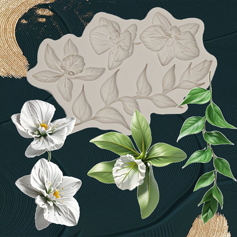Silicone Flower & Leaf Stencil Mold By Seas Embroidery - Flexible Cake Decorating Tool For Chocolate, Fondant, Wedding Cakes - Romantic Floral Embellishment For Valentine's Day
Silicone Flower & Leaf Stencil Mold By Seas Embroidery - Flexible Cake Decorating Tool For Chocolate, Fondant, Wedding Cakes - Romantic Floral Embellishment For Valentine's Day