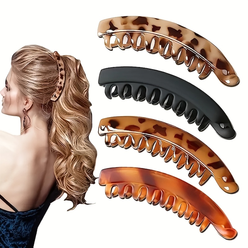 4pcs Banana Clip Simple Vertical Hair Clip Temperament Hair Clip Ponytail Clip Back Head Clip
4pcs Banana Clip Simple Vertical Hair Clip Temperament Hair Clip Ponytail Clip Back Head Clip