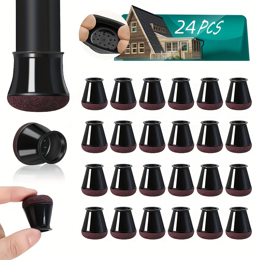 24-pack Polished Metal Plastic Chair Leg Caps, Anti-noise Non-slip Furniture Cups, Thickened Protection Covers For Table And Chair Feet
24-pack Polished Metal Plastic Chair Leg Caps, Anti-noise Non-slip Furniture Cups, Thickened Protection Covers For Table And Chair Feet