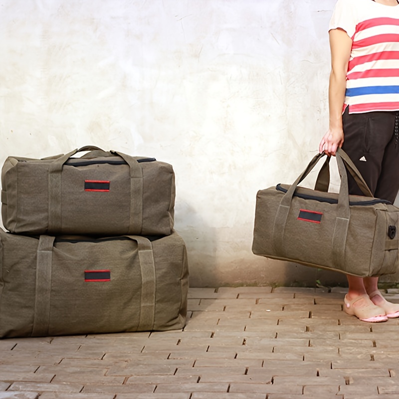 Extra Large Canvas Luggage Bag, Foldable , Portable Clothes Storage Bag For Travel Outdoor Camping
Extra Large Canvas Luggage Bag, Foldable , Portable Clothes Storage Bag For Travel Outdoor Camping