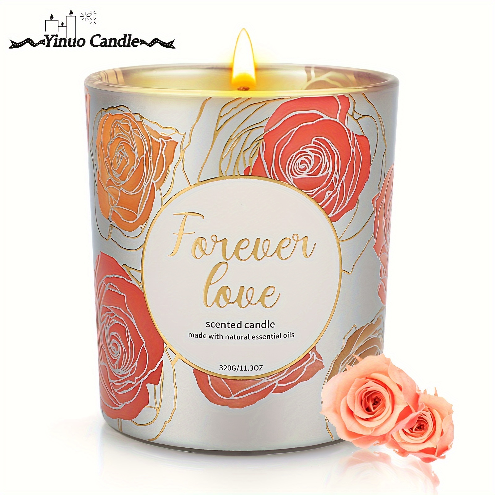Scented Candles | Candles For Home Scented | Large Jar Candles Made With 11.3oz Natural Soy Wax | Aromatherapy Candles Gifts | Birthday Gifts For Have Everything | Rose
Scented Candles | Candles For Home Scented | Large Jar Candles Made With 11.3oz Natural Soy Wax | Aromatherapy Candles Gifts | Birthday Gifts For Have Everything | Rose