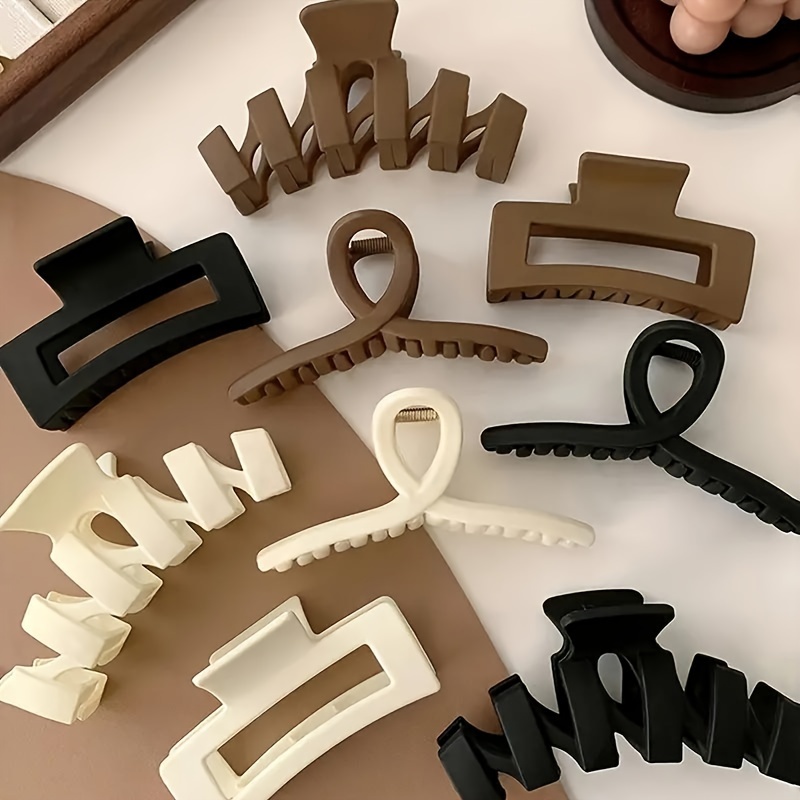 9-piece Elegant Matte Hair Claw Clips Set For Women - Large, Non-slip, Geometric Design For Hair - Stylish Daily Wear Accessories
9-piece Elegant Matte Hair Claw Clips Set For Women - Large, Non-slip, Geometric Design For Hair - Stylish Daily Wear Accessories