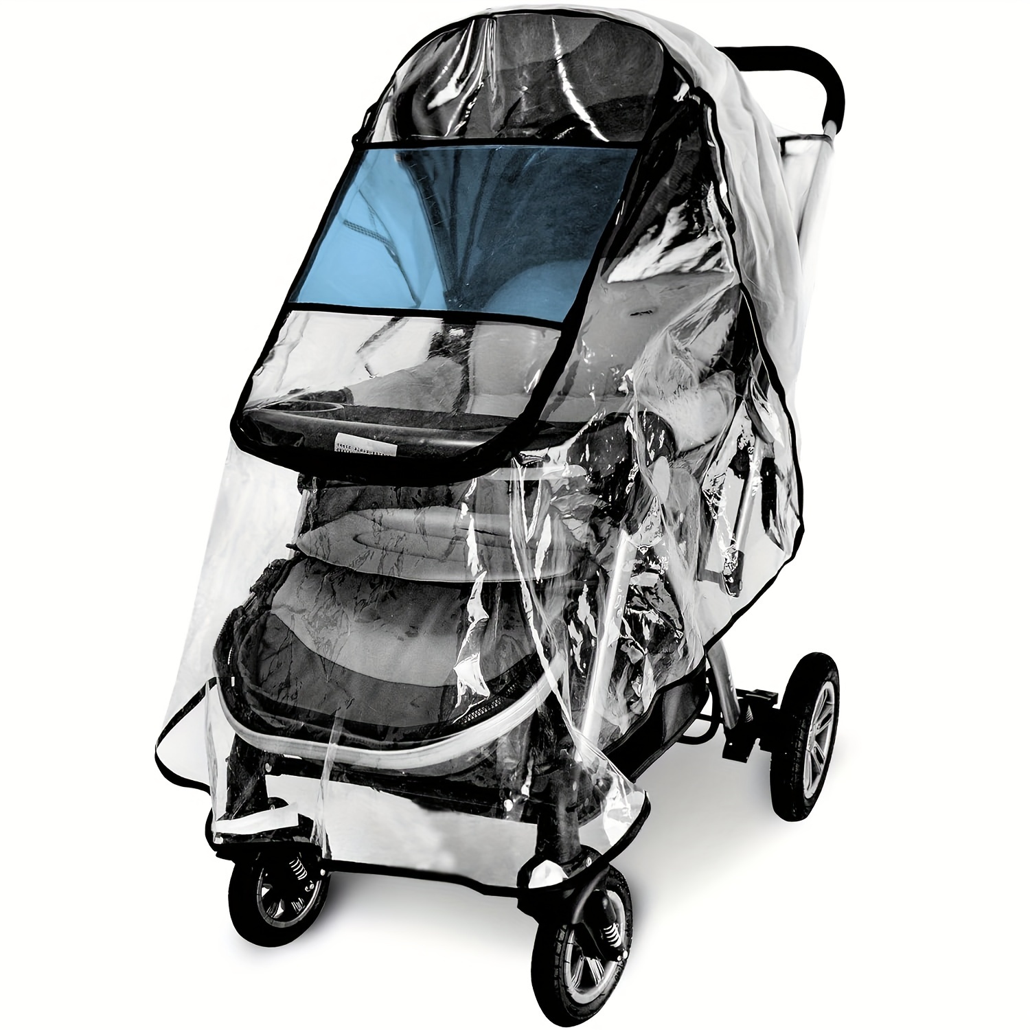 Universal Stroller Rain Cover - Plastic Weather For Standard Jogging Strollers, And Ventilated, Transparent Protective Film, Fits 3-6 Years
Universal Stroller Rain Cover - Plastic Weather For Standard Jogging Strollers, And Ventilated, Transparent Protective Film, Fits 3-6 Years